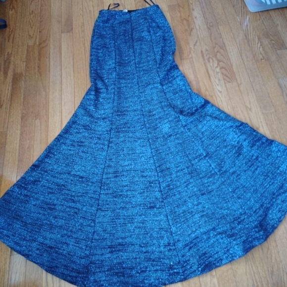 Jovani Navy Sparkle Strapless Formal Fluted Gown 4 - Picture 10 of 12